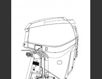 Evinrude 115HP E-tec V4 2015 Blue Cowl Outboard Decal Kit